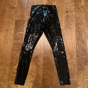 Black sequin leggings by Express. Size small